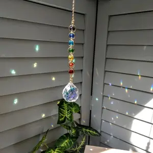 1pc Crystal Sun Catcher Rainbow Maker Prism - Classic Ornament, Hangable Decoration, Meditation Accessory, No Electricity Needed, Boho Style