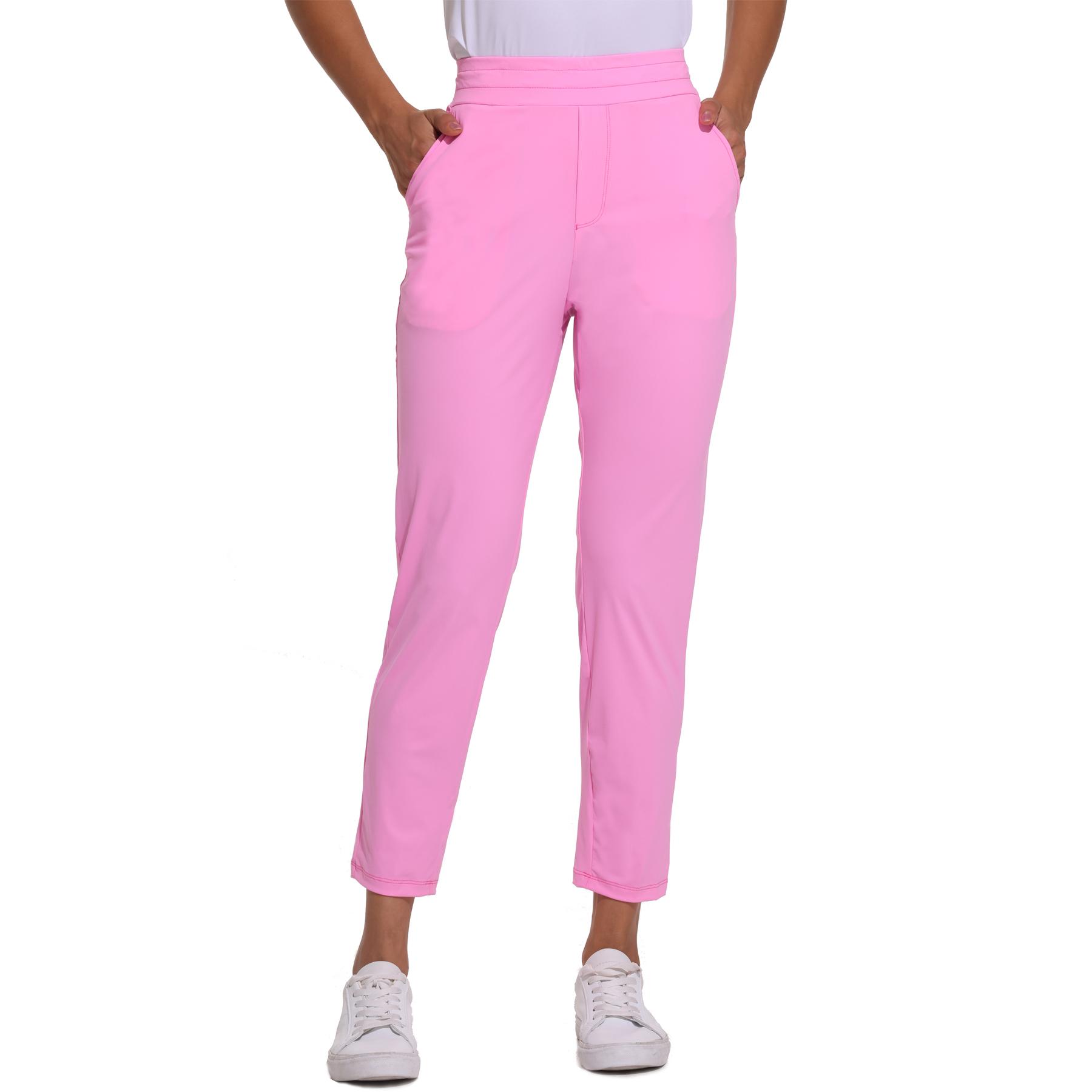 7/8 Golf Pants for Women, Lightweight Athletic Sweatpants with Pockets, Gym Work Travel Casual Trousers