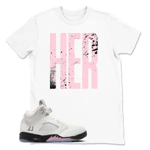 Shirt To Match Retro 5 Soft Pink AJ5 - HER Sneaker Tees, Jordan 5 Medium Soft Pink 35th Anniversary Youth & Adult Tshirt ZT3L