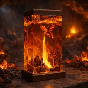 Dragon Resin Art, Fire Breathing Fantasy Decor, Gothic Aesthetic Piece, Medieval Style Room Decor, Unique Gift for Him, Gaming Decoration