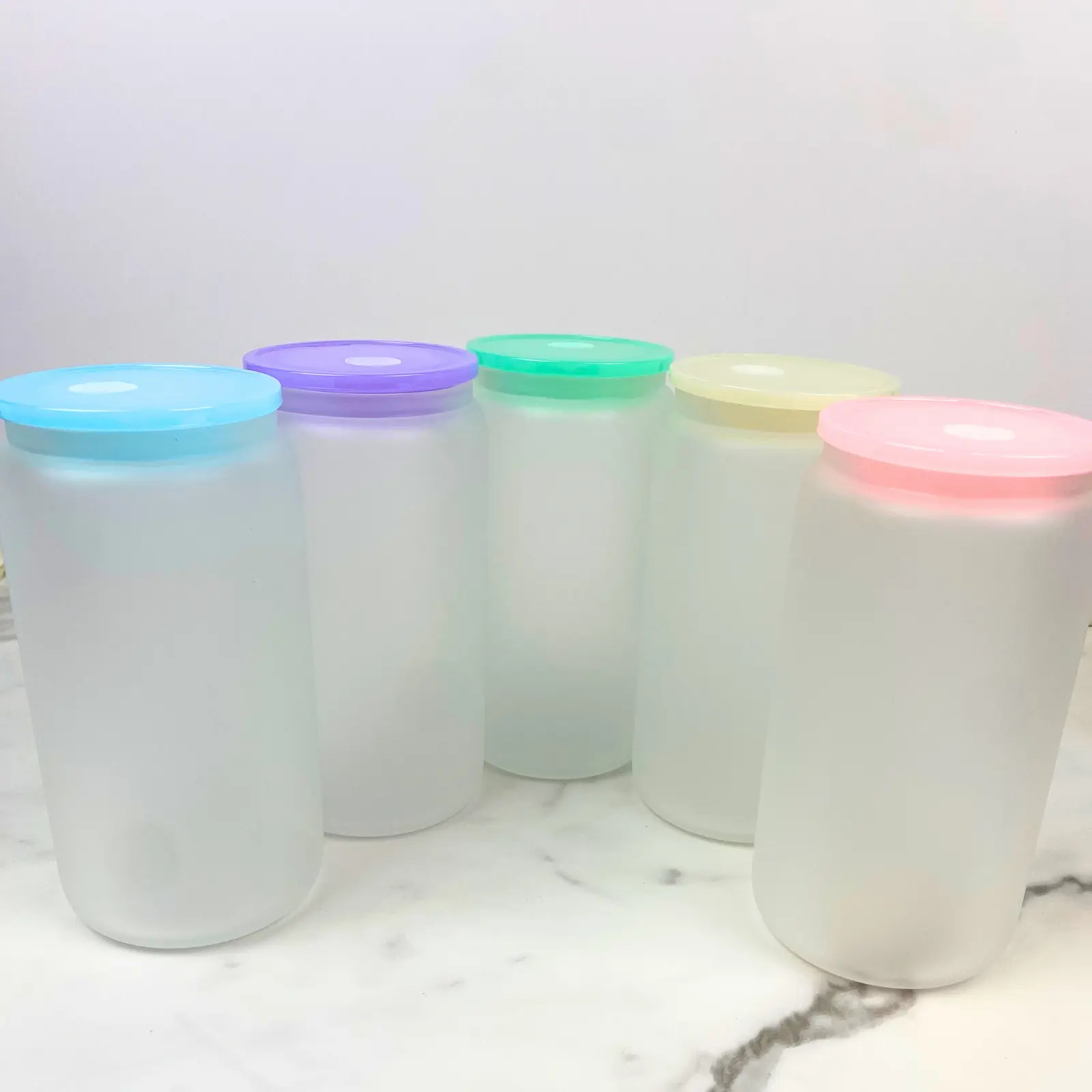 16 oz Frosted Glass, Drinkware, Tumbler, Glassware, Water Bottle, Reusable Cup, Wholesale Cups,