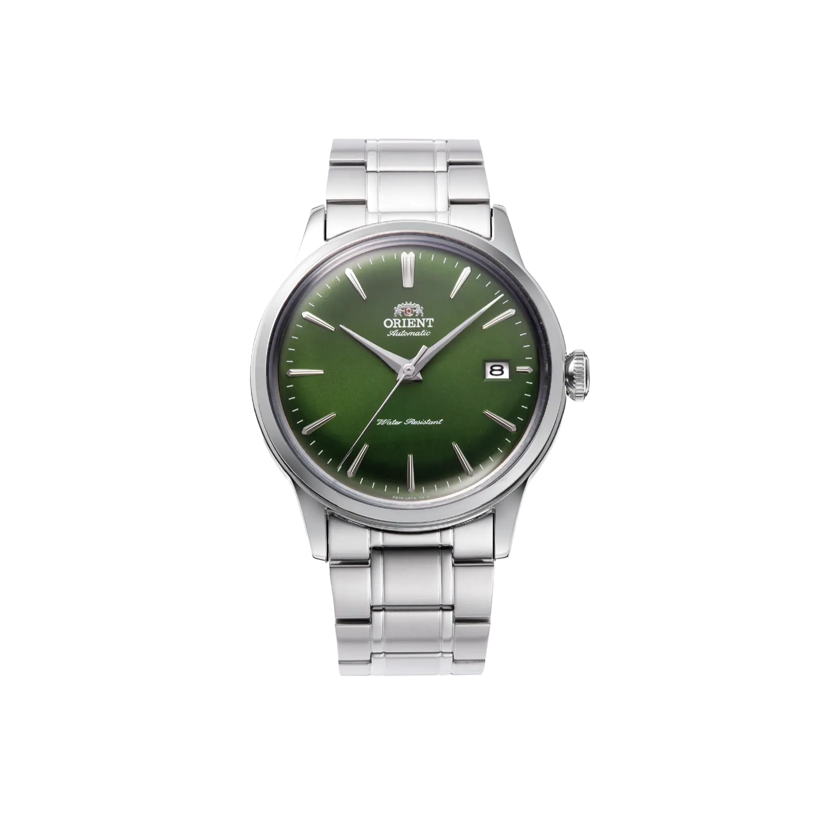 Orient Bambino V7 Men's Dress Analog Mechanical Watch, 38mm Stainless Steel Case with Green Dial and 40-Hour Power Reserve, Analog Mechanical Watches, Fully Automatic Watch