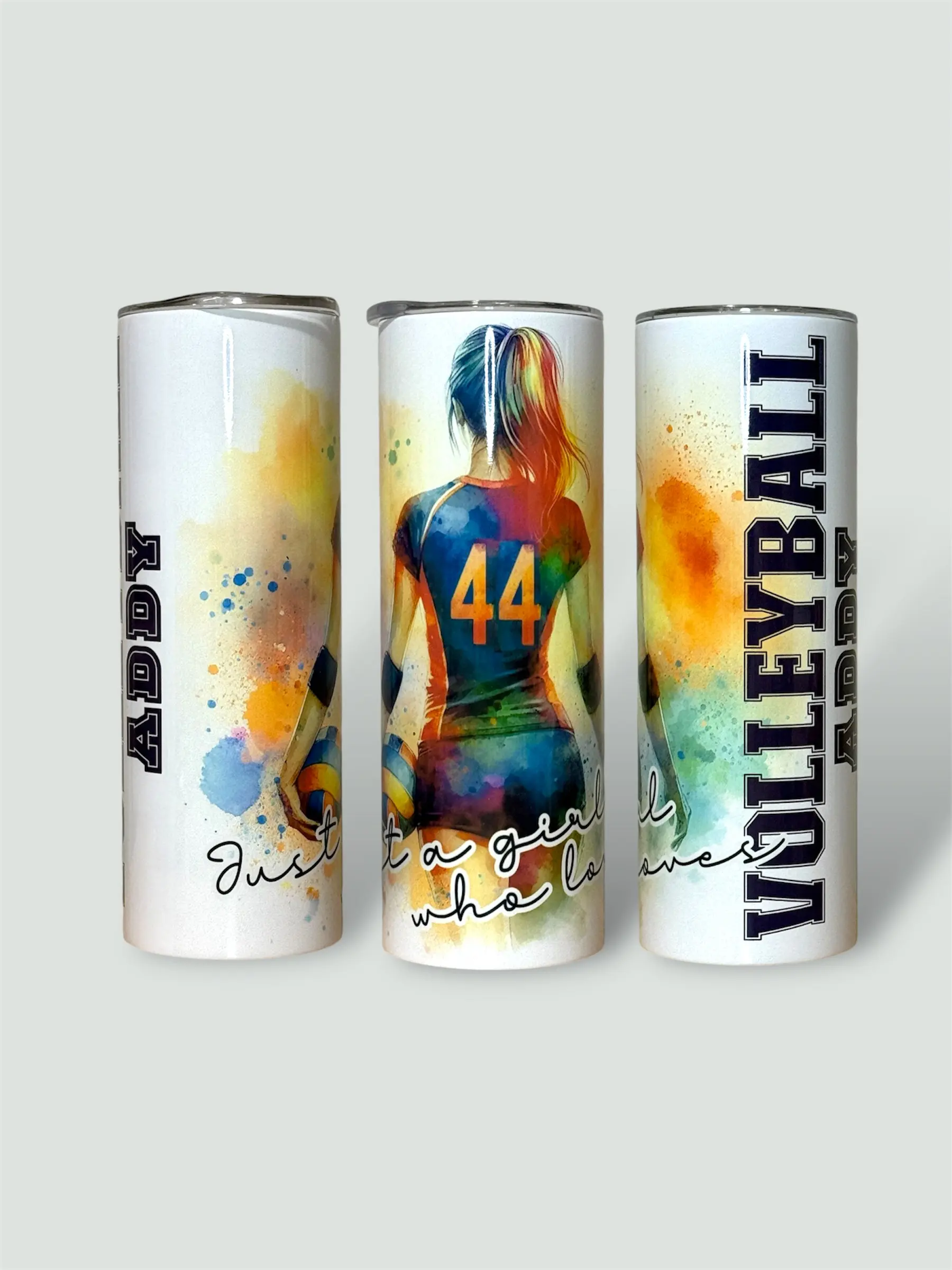 Set, Sip, Spike Personalized Volleyball Lover 20oz Sublimated Tumbler Drinkware Water Bottle flask gift Stainless Steel