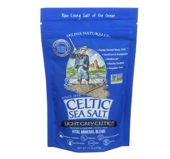 Naturally Celtic Sea Salt 8 oz Light Grey Pouch Vital Mineral Blend Perfect for Chilaquiles Carnitas Healthy Cooking Essentials Chicken