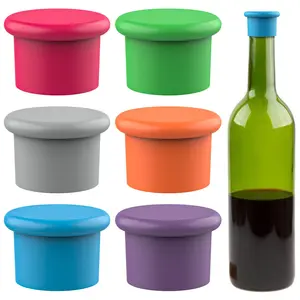 Silicone Wine Bottle Cap, Round Silicone Sealing Plug for Beer & Glass Bottles, Soft Durable Material, Leak-Proof Design
