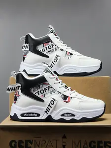 Men's Elevated High-Top Sneakers | Breathable Casual Shoes | Modern Platform Design | Sports Shoes