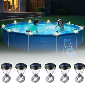 [Mother's Day Gift]Solar Pool Lights for Above Ground Pools, LED Energy Saving Warm White Light, Waterproof for Frame Swimming Pools Night Accessories