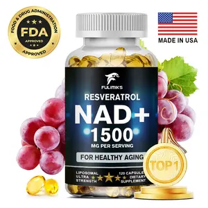 NAD+ Supplement - with Resveratrol, Support Anti-Aging, Antioxidant, Improves Energy, Focus - 120 Capsules