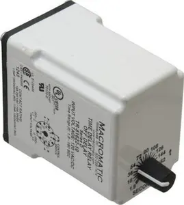 Macromatic 11 Pin, Multiple Range DPDT Time Delay Relay 10 Contact Amp, 120 VAC/VDC, Knob TR-51622-10