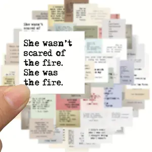 Vintage Celebrity Quotes Graffiti Stickers, 60pcs Waterproof Decorative Luggage Labels, Unique Design Sticker Sheets for Travelers, Durable and Easy To Apply Stickers Adults