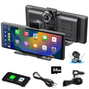 10.26 Inch Car Display Screen for Apple Car Play & Android Auto, Multimedia Player with Backup Camera, Mirror Link, Navigation Screen for All Vehicles, Carplay Touchscreen, Car Video Player