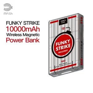 mfish FUNKY STRIKE 10000mAh Wireless Magnetic Power Bank Large Capacity Power Bank for iPhone, Apple, Watch, Headphones Accessories Charging