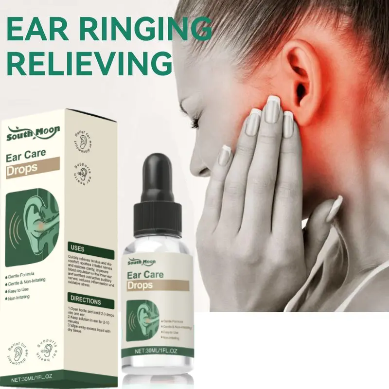 Ear Care Liquid Drops for Easy Ear Care - Tinnitus & Inflammation Relief, Healthy Hearing Support with Safflower, Witch Hazel & Sophora Flavescens Root - 30ml Formula, Ear Care Drops