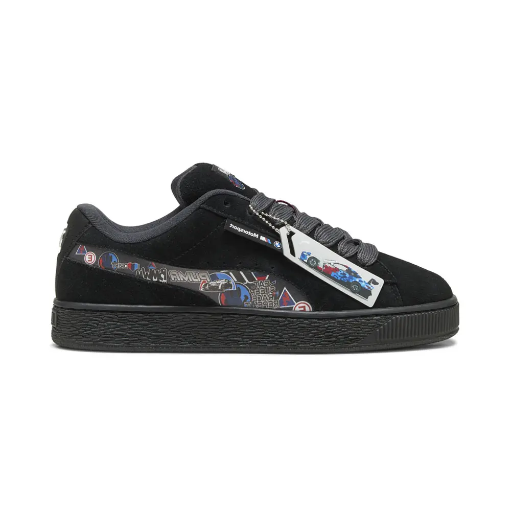 PUMA Mens Bmw M Motorsport Suede Xl Sticker Lace Up Sneakers Shoes Casual - Black