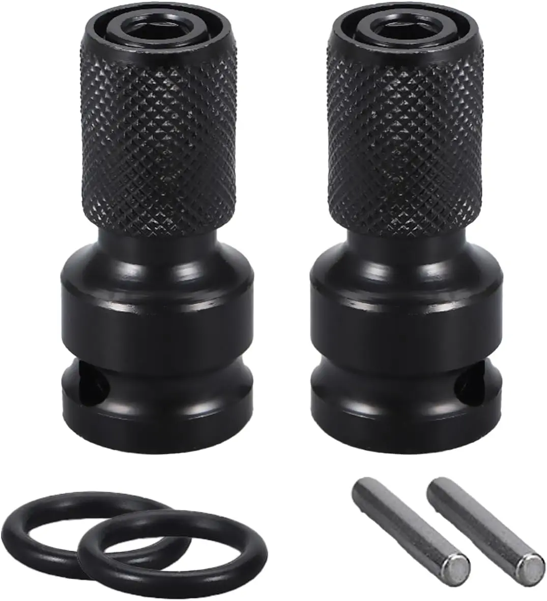 Metal Socket Adapter Set for Power Tools, 1/2-in to 1/4-in Hex Drive Drill Bits, Chuck Accessory Fits 1/4" Chucks, Multi-Tool Fit Bits Drill Accessories for Impact Wrench, Electric Screwdriver (Ideal for Mechanics)