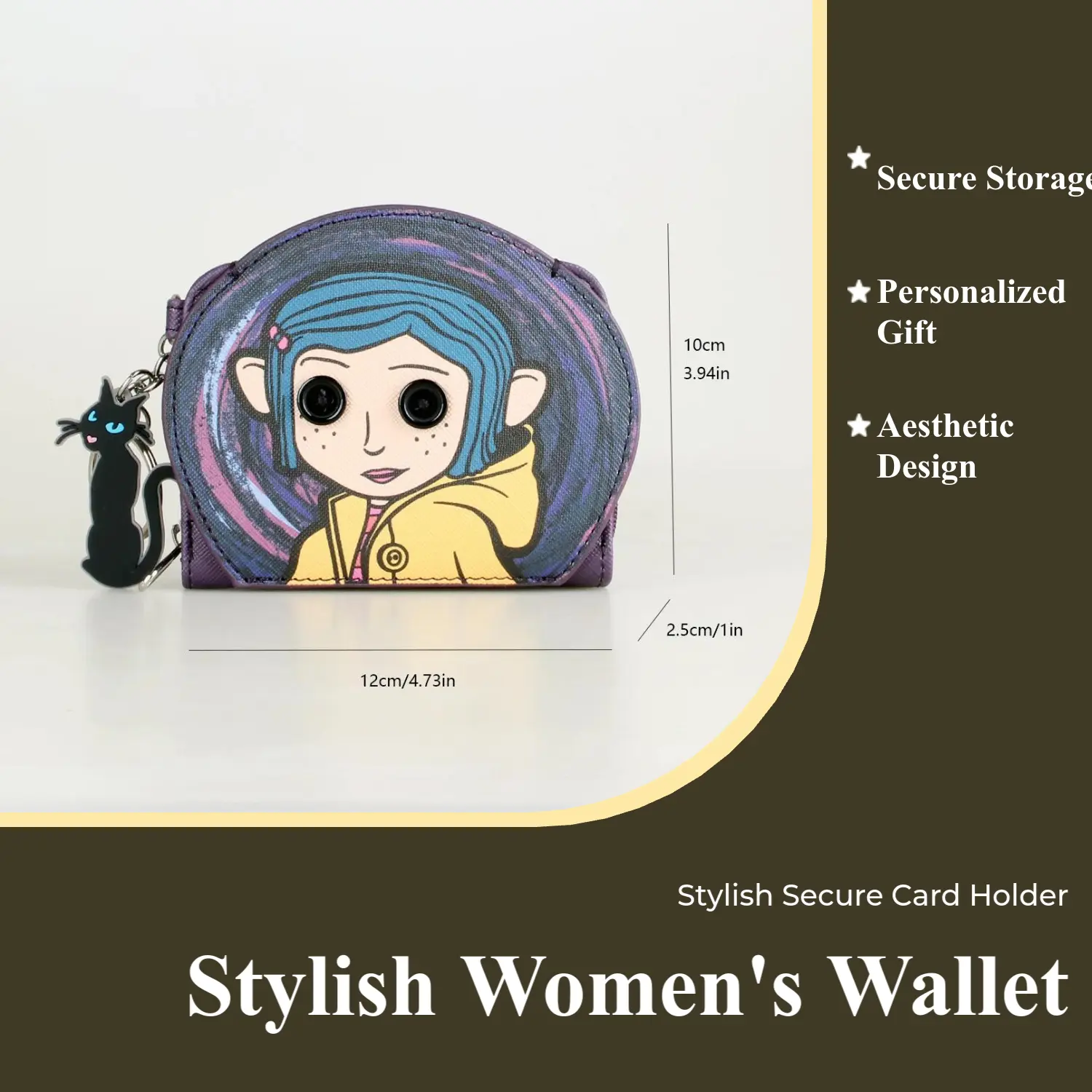 Women’s fashionable card holder wallet, everyday wallet, graduation gifts,the office wallet,aesthetic，stylish personalized coin purse/coin pouch, durable design with secure storage, perfect gift idea, wallet with charm—an ideal personalized gift choice.