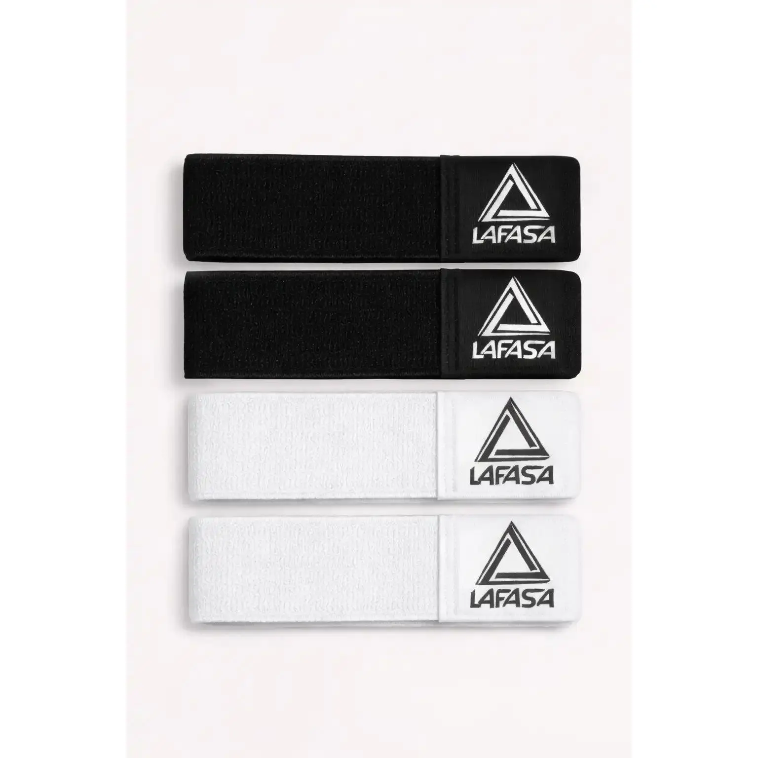 Lafasa Shin Guard Straps, Shinguard Stays, Adjustable, Black & White 2 Packs Bundle