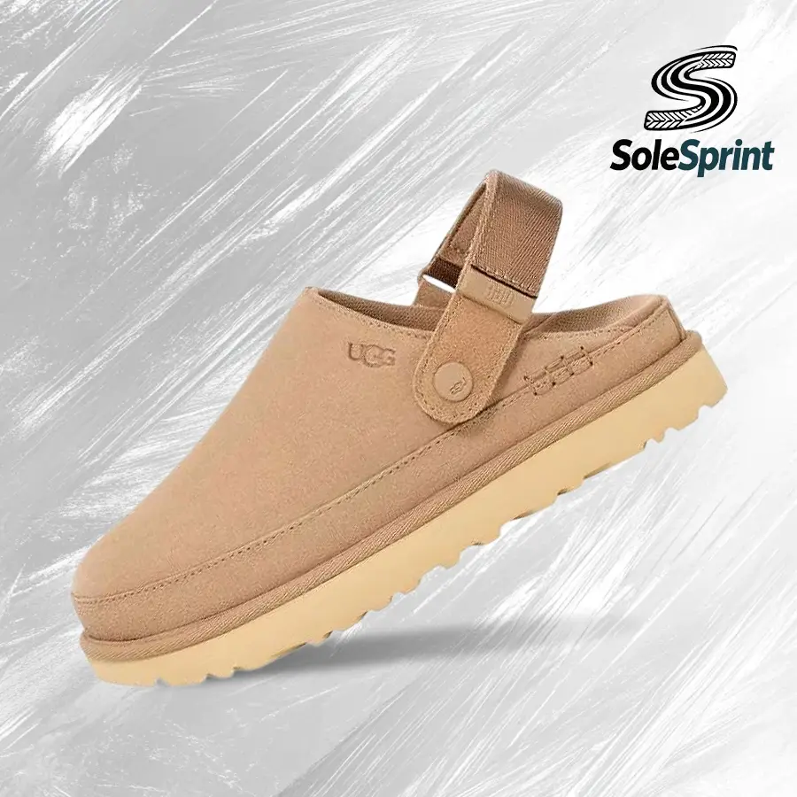 UGG Goldenstar Clog Sand (Women's)– Women's Lifestyle Sneakers – shoes for woman -Vintagen -Spring & Summer-Inspired Running Shoes, Shock-Absorbing Comfort, Gym to Streetwear Casual Wear—back to school—1138252 SAN