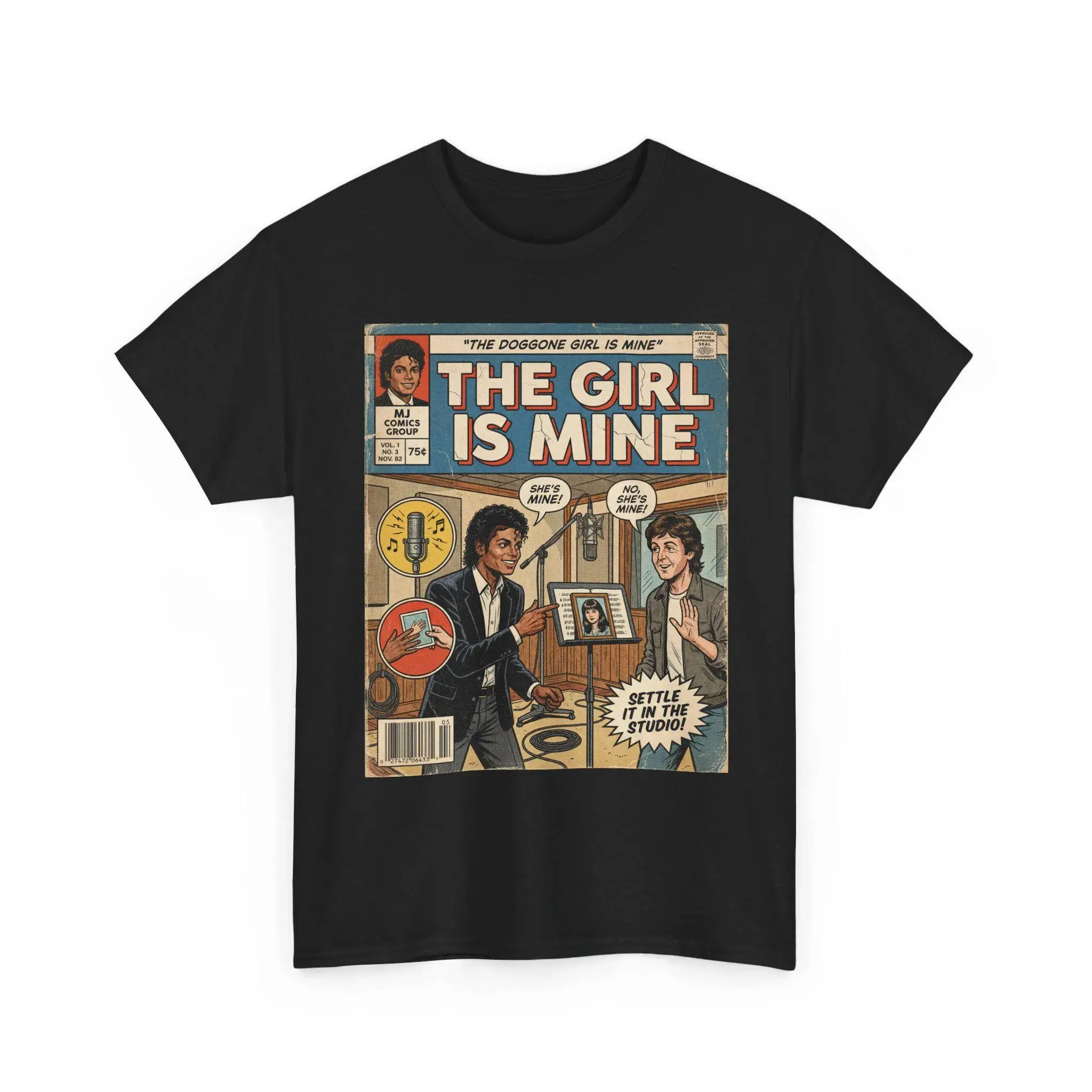 Y2K Michael Jackson Girl Is Mine Comic T-Shirt, Paul McCartney T-Shirt, Thriller Era Gift T-Shirt, Gift For Fan, Gift For Her, Gift For Him