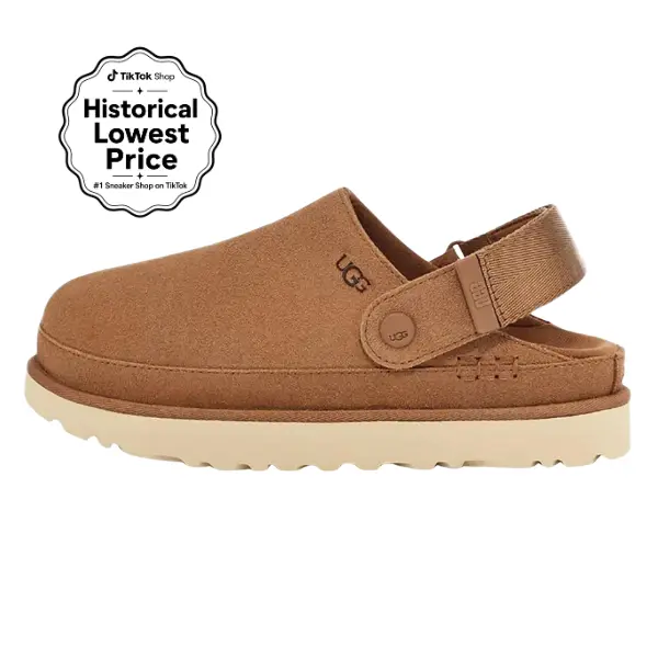 UGG Wmns Goldenstar Clog 'Chestnut' Perfect Cozy Sheepskin Slip-On for Indoor/Outdoor Wear, Round Toe, Comfort Shoes, Women, Footwear, Multi-Size