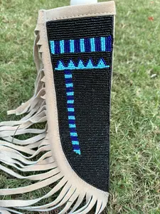Native American Sioux Style Indian Beaded Knife cover Leather Knife Sheath