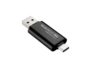TEAM X1 MAX DRIVE 256GB BLACK USB 3.2 Gen2 External Solid State Flash Drive, Dual Interface Type-C and Type-A, Compatible with Smartphone/ Tablet/ PC/ Chromebook, Speed Up to 1000MB/s (TX1MAX3256GB01)