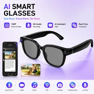 AI Smart Camera Glasses with 13MP Camera &4K Video Recording,AI Object Recognition & AI Chat, Real-Time Multi-Language Translation, Photo & Video Capture,First person perspective video shooting,Wearable Bluetooth Glasses for Travel,Outdoor,iPhone &Android