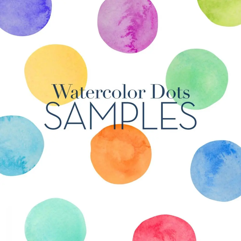 Watercolor Dots Wall Stickers - Sample Swatches