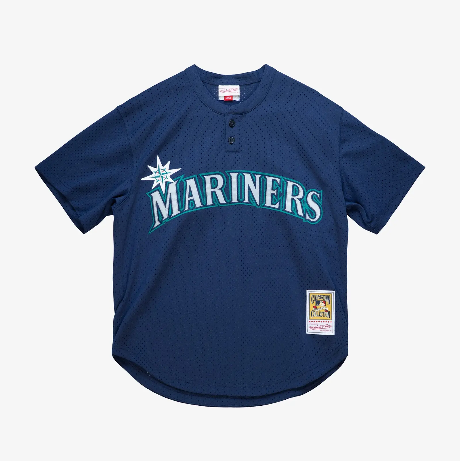 Ichiro Suzuki Seattle Mariners Navy 2002 Authentic Batting Practice Player Jersey - Mitchell & Ness MLB Throwback, 00s Retro Baseball Jersey
