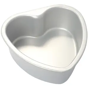 Heart Shaped Cake Pan 6 Inch Aluminum Cake Pans Heart Cake Tin Baking Cake Mold for Valentine's Day Weddings Birthday Party