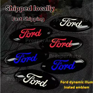 FortuneRide For Ford Emblem, Dynamic & Static LED Emblem Light, Fits23*9cm/9.06*3.54in, Front Grille Dynamic Emblem for F150F250,Truck Accessory, Enhances Luxury car stickers boujeecar accessories
