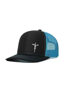 Unisex Baseball Cap, Cross Printing Design, Mesh Material, Adjustable Fit, Casual Style, Ideal for All Seasons, Men & Women, Mesh Hat
