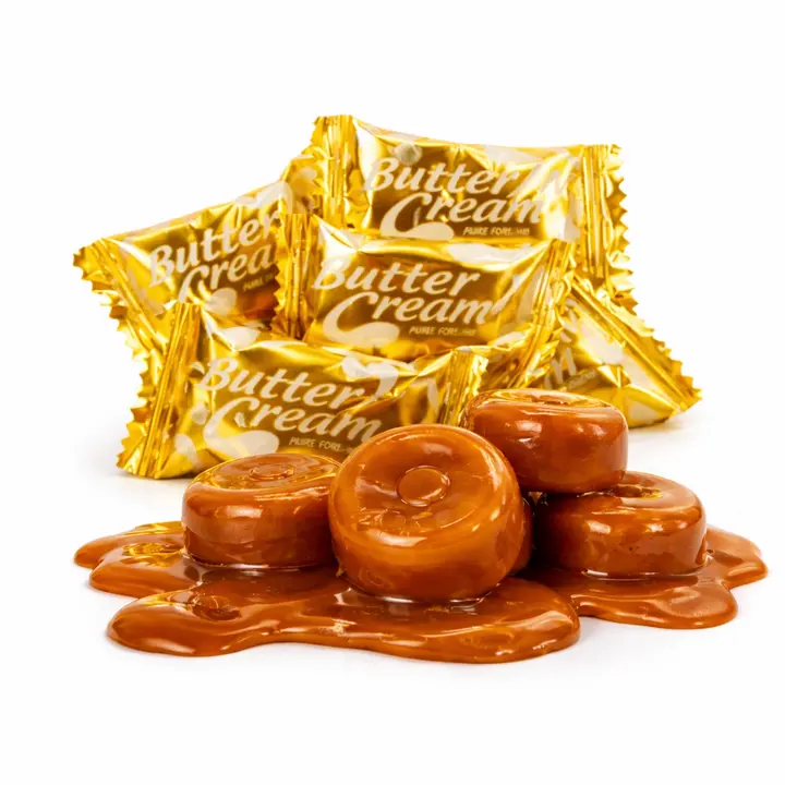 Colombina Low Sugar Butter Toffee Hard Candy, 1lb Individually Wrapped Pieces, Creamy Bulk Sweet Treats
