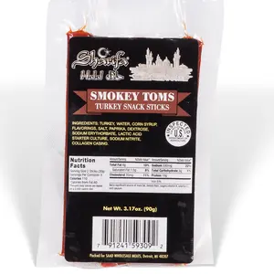 Sharifa Halal Smokey Toms Turkey Snack Sticks, (1) 3.17 oz. Package – Great Everyday Halal Turkey Snack, 100 % Real Zabihah Halal Turkey, 10g of Protein, 110 Calories, & 3g of Carbohydrates