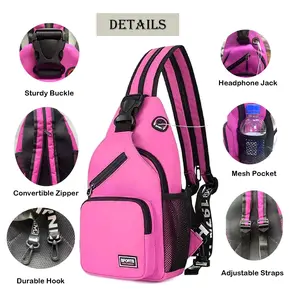 Casual Lightweight  Backpack Fashionable Chest Shoulder Crossbody Purse for Travel  Cycling Men Women Sports Bag(Can Single shoulder bag and backpack conversion)