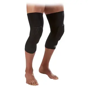 Basketball Knee Pads Volleyball Kneepad Honeycomb Crashproof Antislip Leg Sleeve Protective Pad Support Guard Padded Compression Wear Hexpad - 2 Packs (Large, Black)