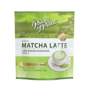 Prince of Peace 3 in 1 Matcha Latte Instant Beverage, 24 Sachets – Made with Matcha Powder from Japan - Instant Hot or Cold Beverage – Rich and Creamy Taste (Pack of 1)