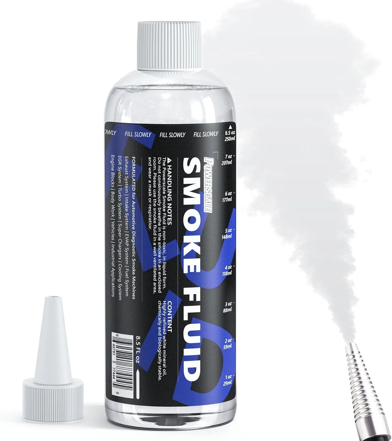 Smoke Machine Liquid - 8.5oz(250ml) - Smoke Fluid Refill Solution for Automotive Smoke Machine Testing - EVAP, Vacuum, Fuel, Exhaust Systems, Turbo & Super Charger