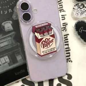 Funny Fridge Cigs Phone Grip, Soda Lover Gift, Funny Acrylic MagSafe Grip, Removable Magnetic Phone Holder, Caffeine Humor Clip