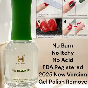 HANG Gentle Gel Remove No Acid No Burn No Itchy safety 0.5oz nail care
