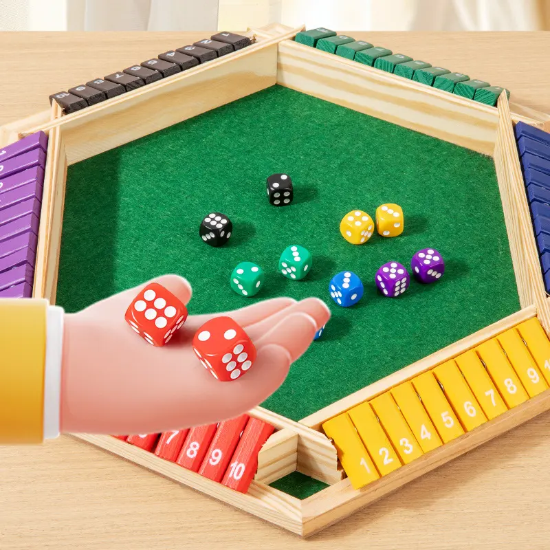 Digital 6-Sided Flipping Board Game Toy - Up to 6 Players, Parent-Child Interaction Tool for Family Gatherings & Outdoor Leisure