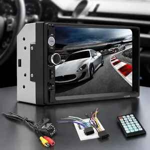 7-inch Touchscreen Car Stereo with Apple CarPlay Android Auto Bluetooth Hands-Free FM Receiver Backup Camera Support Steering Wheel Remote TF USB AUX Ports HD Media Player