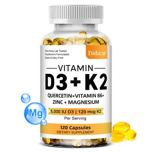 D3 + K2 Health Supplement — Supports Bone, Dental, and Immune Health 120 Capsules
