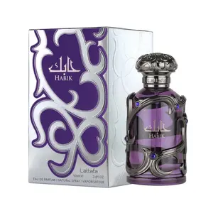 Lattafa Habik Eau de Parfum 3.4 oz for Men | Spicy Aromatic Woody Fragrance with Cardamom, Lavender, Cinnamon & Sandalwood | Long-Lasting Men's Perfume