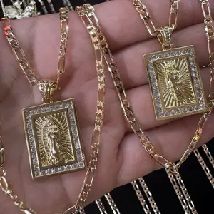 Gold plated religious necklace