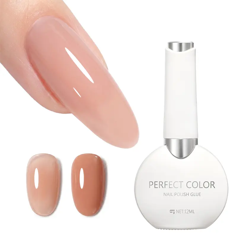 【Buy 2 Get 1 Free Top Coat】PERFECT COLOR 12ml Builder Gel for Nails,4 in 1 Rubber Base Gel Polish for Long-Lasting, Gel Base Coat for Self-Leveling Nail Strengthener & Thickener, Clear Soak Off UV LED Gel for Weak Damaged Nails, DIY Salon Manicure