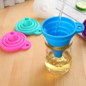 Foldable Silicone Funnel, No Mess Funnel, Lightweight Flexible Space-Saving Design, Ideal for Kitchen & Dining, Perfect for Pouring Liquids, Jam, Beans, Kitchen gadgets