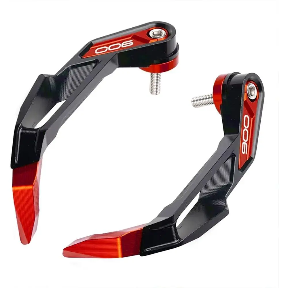 MOWOK CNC Alloy Motorcycle Handlebar Handguards - Crash Protection Impact Guards with Stainless Screws for Kawasaki Z900 Series (2017-2026) Red Clutch & Brake Lever Protectors, Bright Colors
