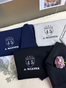 Shatter Me Embroidered Sweatshirt; Aaron Warner Shatter Me 45 Sector CCR Uniform Embroidered Sweatshirt; BookTok Merch, Bookish Merch