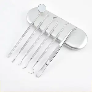 6-Piece Stainless Steel Tartar Remover Set, Durable Dental Care Tools, Effective Teeth Cleaning Kit, Ideal for Home Use, Teeth Cleaner
